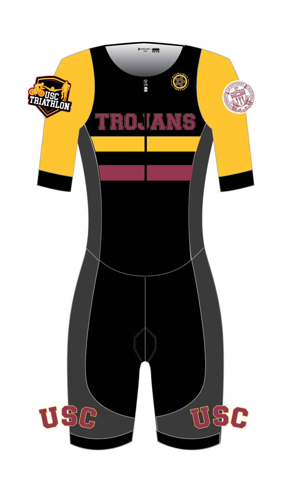 USC Triathlon Short Sleeve Tri Suit